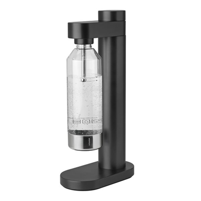 Stelton BRUS Kolsyremaskin i Svart eller Stål - Rekommenderat Pris 1.549,-